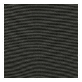 Black silk-like viscose cincture with fringe, 12 cm