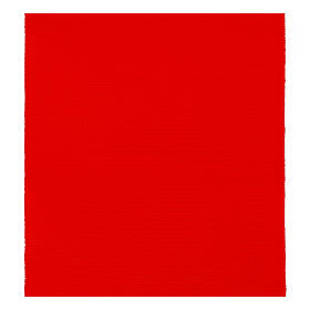 Red silk-like viscose cincture with fringe, 4.5 in