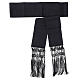 Fascia per talare nera in viscosa setificata effetto marezzato 12 cm s1