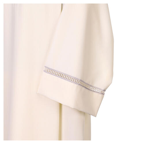 Alb with white hemstitch and cross by Vebi Confezioni 4