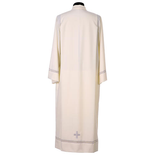 Alb with white hemstitch and cross by Vebi Confezioni 5