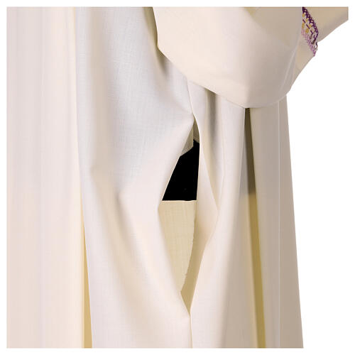 Alb with purple hemstitch and cross by Vebi Confezioni 6