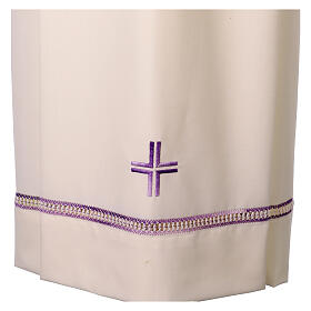 White Alb with purple cross gigliuccio Vebi Confezioni