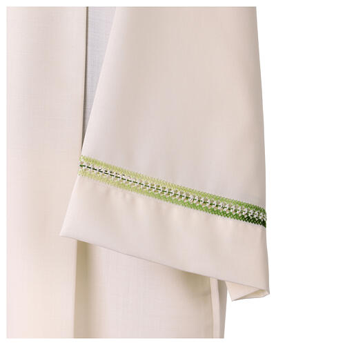 Alb with green hemstitch and cross by Vebi Confezioni 4