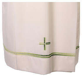 White Alb Embroidered Green Lily by Vebi Confezioni