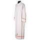 White alb with red hemstitch and cross by Vebi Confezioni s3