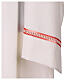 White alb with red hemstitch and cross by Vebi Confezioni s4