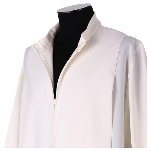 White priest alb with red and white gigliuccio cross by Vebi Confezioni 5
