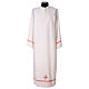 White priest alb with red and white gigliuccio cross by Vebi Confezioni s1