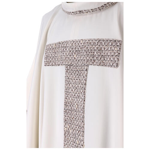 Machine-embroidered polyester chasuble by Gamma, Tau cross 5