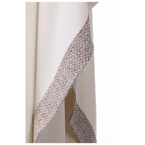 Casula com cruz TAU bordada à máquina em poliéster Gamma 7