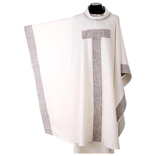 Chasuble Embroidered TAU Cross Machine-made Polyester Gamma 6