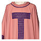 Chasuble croix TAU brodée machine polyester prune Gamma s2