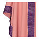 Chasuble croix TAU brodée machine polyester prune Gamma s3