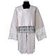 Cotta 80% cotone e 20% seta bianco seta con pizzo s1