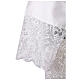 Cotta 80% cotone e 20% seta bianco seta con pizzo s2