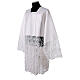 Cotta 80% cotone e 20% seta bianco seta con pizzo s4