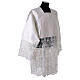 Cotta 80% cotone e 20% seta bianco seta con pizzo s6