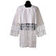 Cotta 80% cotone e 20% seta bianco seta con pizzo s8