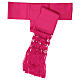 Pas do sutanny purpurowy, z frędzlami 35 cm s3