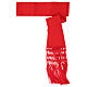 Fascia per talare con frangia rossa 35 cm s1