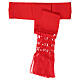 Fascia per talare con frangia rossa 35 cm s3