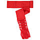 Fascia per talare marezzata rossa frangia 35 cm s1