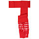 Red band cassock cincture with fringe, 35 cm s1