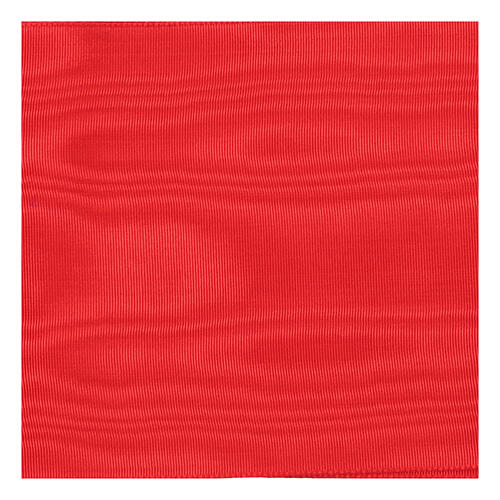 Red textured cincture for cassock with fringe 35 cm 2