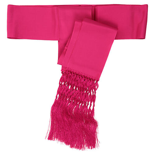 Ceinture pour soutane couleur grenat frange 25 cm 3