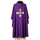 Polyester chasuble with embroidered cross, front and back s9