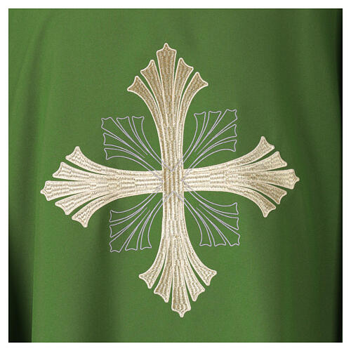 Chasuble en polyester avec broderie croix recto verso 3