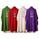 Priest's chasuble with cross, wheat, and vine embroidery s9