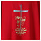 Casulla sacerdotal bordado cruz espigas y ramas s6