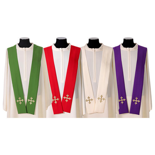 Casula sacerdotale ricamo croce spighe e tralcio 10