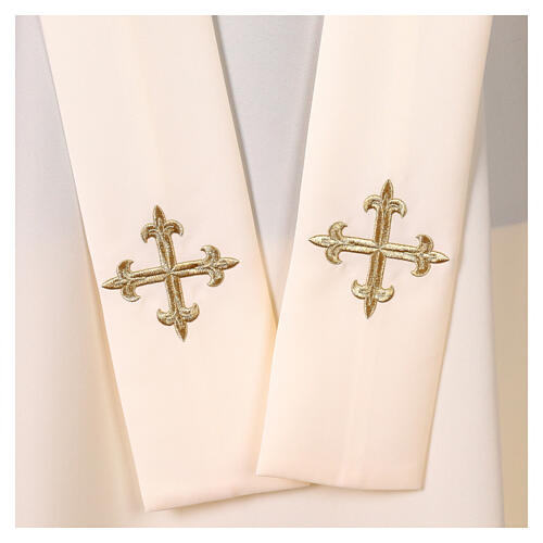 Casula sacerdotale ricamo croce spighe e tralcio 11