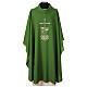 Casula sacerdotale ricamo croce spighe e tralcio s2