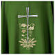 Casula sacerdotale ricamo croce spighe e tralcio s3
