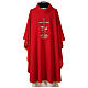 Casula sacerdotale ricamo croce spighe e tralcio s5