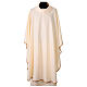 Priest chasuble without embroidery, gold trim edge s5