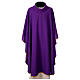 Priest chasuble without embroidery, gold trim edge s6