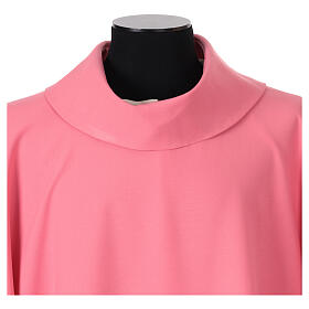 Casulla simple rosa borde dorado