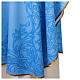 Printed blue Marian chasuble with embroidered monogram s4