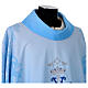 Printed blue Marian chasuble with embroidered monogram s5