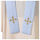 Printed blue Marian chasuble with embroidered monogram s9