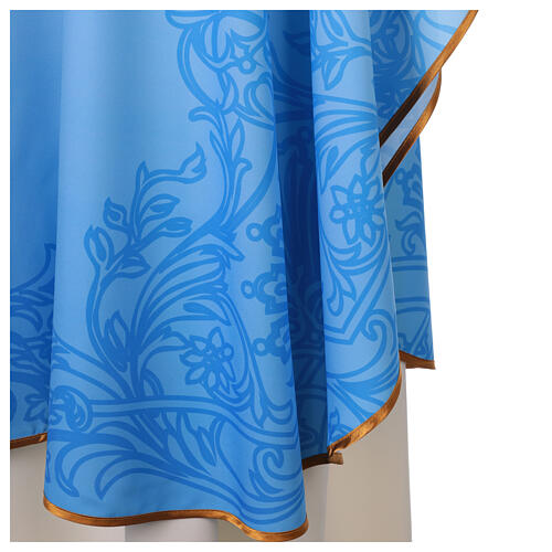 Casulla Mariana impresa azul monograma bordado 4
