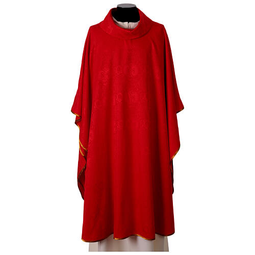 Simple damask chasuble with swirls 5