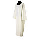 Square neck ivory surplice without zipper in 100% polyester s3