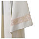Ivory polyester surplice with lace banding and 4 pleats s3
