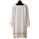 Ivory polyester surplice with lace banding and 4 pleats s6